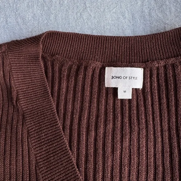 Song of Style Chocolate Brown Knit Dress - Picture 4 of 6